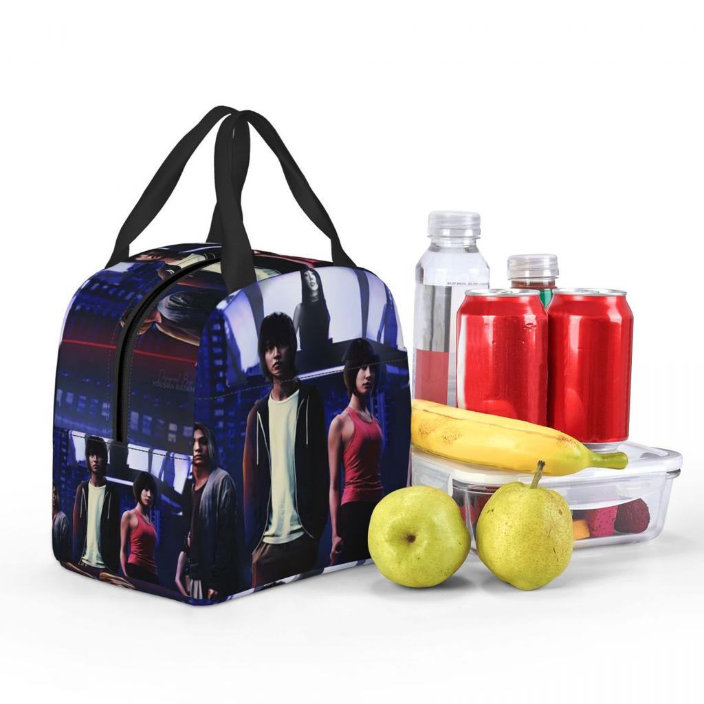 Alice In Borderlanded Poker Thriller Drama Insulated Lunch Bag for Women Kids Portable Food Boxes Thermal Lunch Box Tote