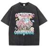 Confidence Optimism Grow Butterflies Print Women Washed T Shirts Hip Hop O-Neck T-Shirt Cotton Clothes Oversized Top