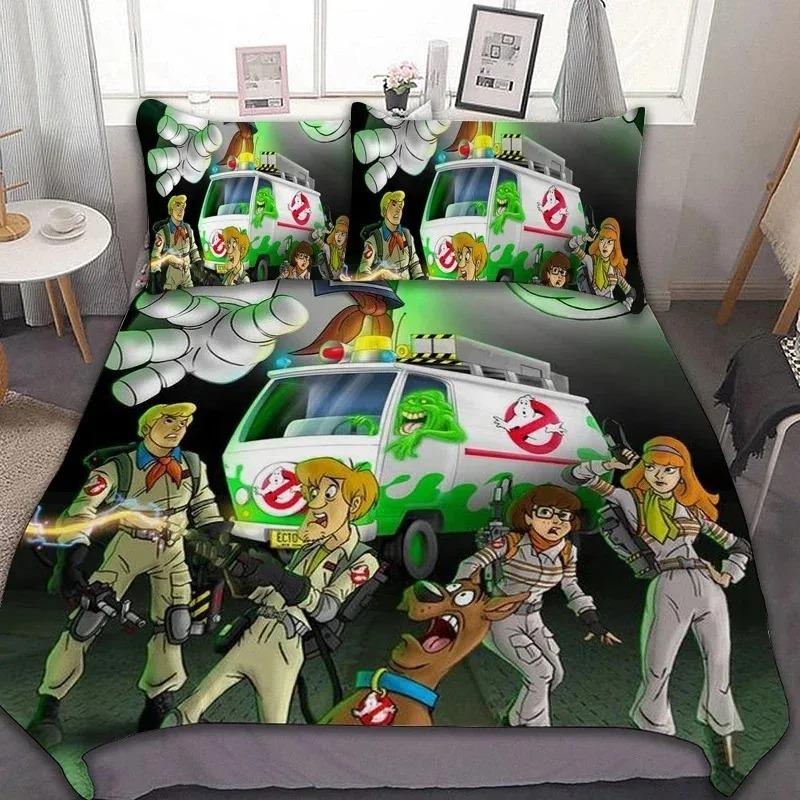 

Bedding Sets Ghostbusters Printed full Size Quilt Bed soft warm Cover Duvet Cover PillowCase Sets Adult Boys bedding EU single(135x200cm)