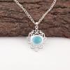 Blue Cat's Eye Gemstone 925 Sterling Silver Jewelry Handmade Oval Shape Pendant CP-1-45