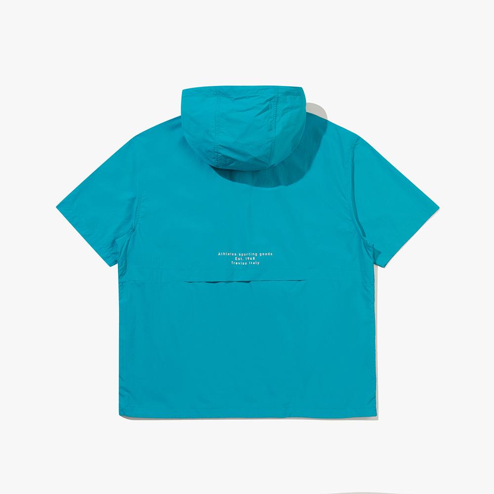 Diadora Comfy Hoodie Short Sleeve Anorak Turquoise