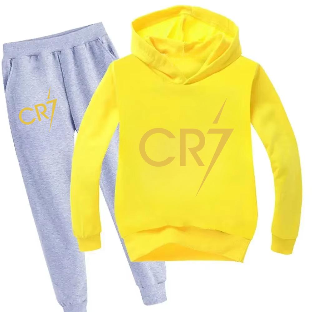 Kid's Clothes Hoodie +Pants Suit 2pcs Set Boy Tracksuit Spring Autumn Sweatshirt Set Football CR7 Children Sportsuit