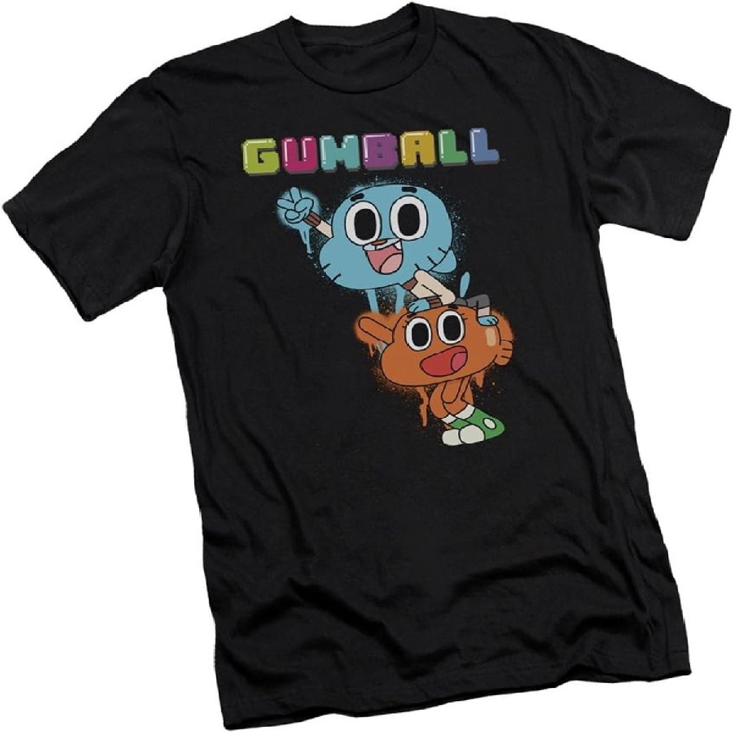 Спрей Гамбола - Удивительный мир Гамбола Взрослая узкая премиум футболка XXXXXL разноцветный