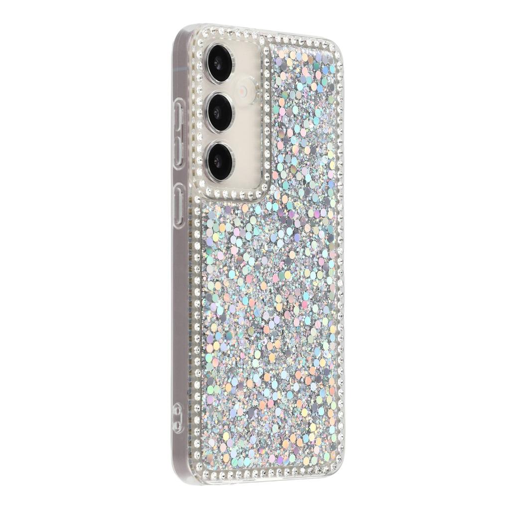 For Samsung Galaxy S24 Case Rhinestone Edge Glitter Epoxy TPU Phone Cover