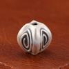 Retro Sterling Silver S999 Eye Pattern Spacer Beads for DIY Red String Bracelet