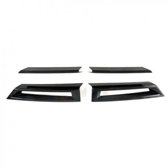 Carbon Fiber 4PCS Front Fog Lamp Light Cover Trim For Honda CR-V CRV 2020-2022