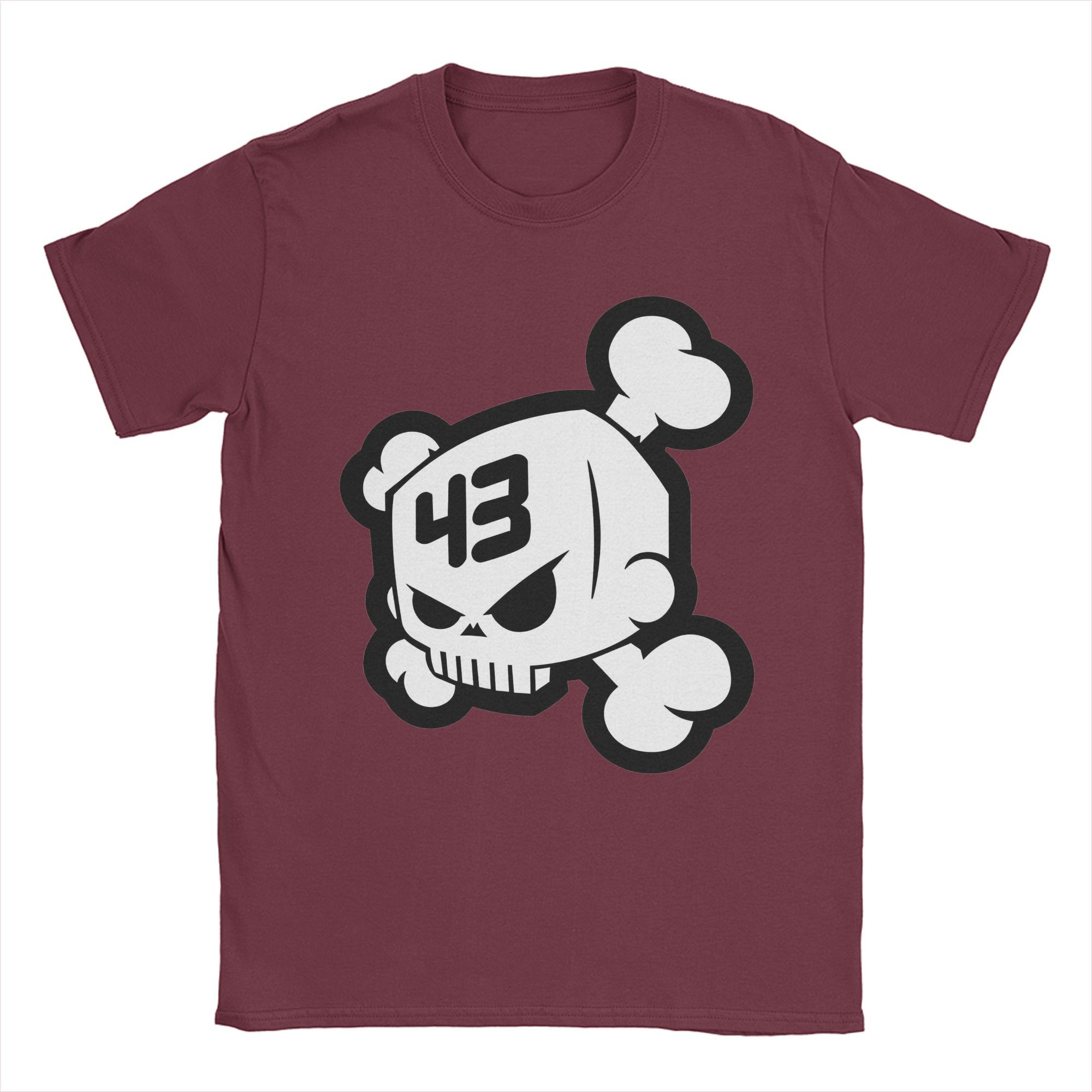 

Кен Блок модные футболки для мужчин и женщин череп логотип чистый хлопок футболка одежда XXXXXL бордовый