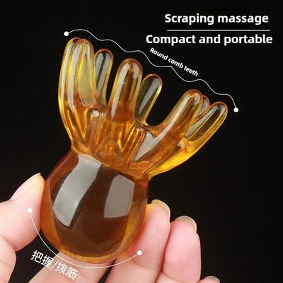 Grzebień do masażu głowy ośmiornica żywica meridian skrobanie szczotka do masażu skóry głowy akupunktura SPA GuaSha masażer grzebień masaż łagodzący zmęczenie