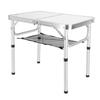 Folding Camping Table Height Adjustment Portable Pinic Table Aluminum Alloy with S Hooks for Outdoor