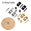 1 Pair Electric Guitar String Trees Retainers with Screws, String Guides for Fender ST SQ Series, Gold/Black/Chrome