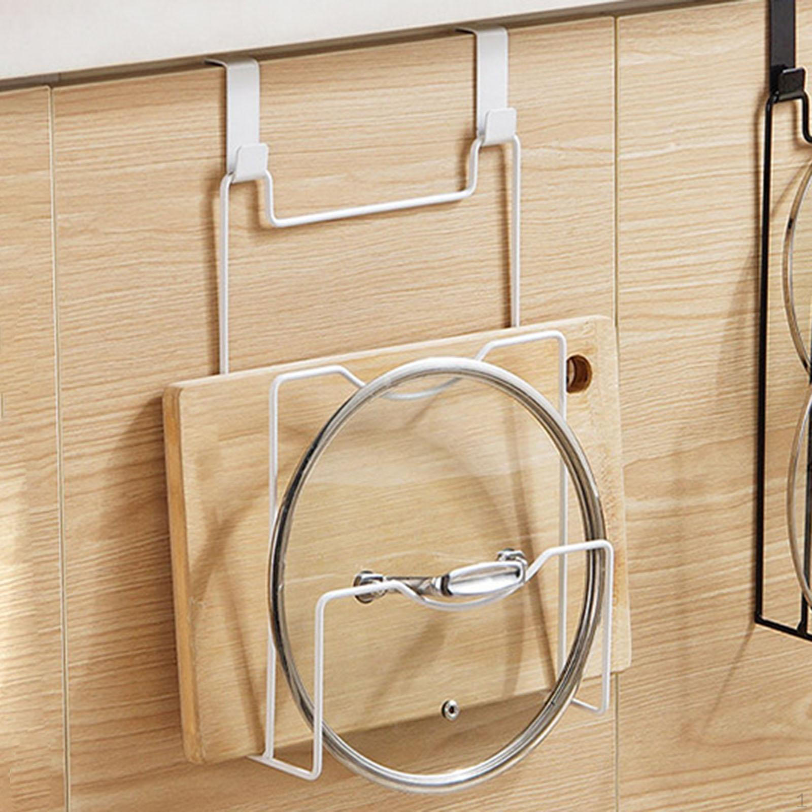 

Держатель для крышки кастрюли Органайзер для кухонной полки Экономия места Нержавеющие крышки для кастрюль