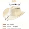 Popular European and American classic straw woven western cowboy hat men's and women's outdoor fashion OL wind woven top hat