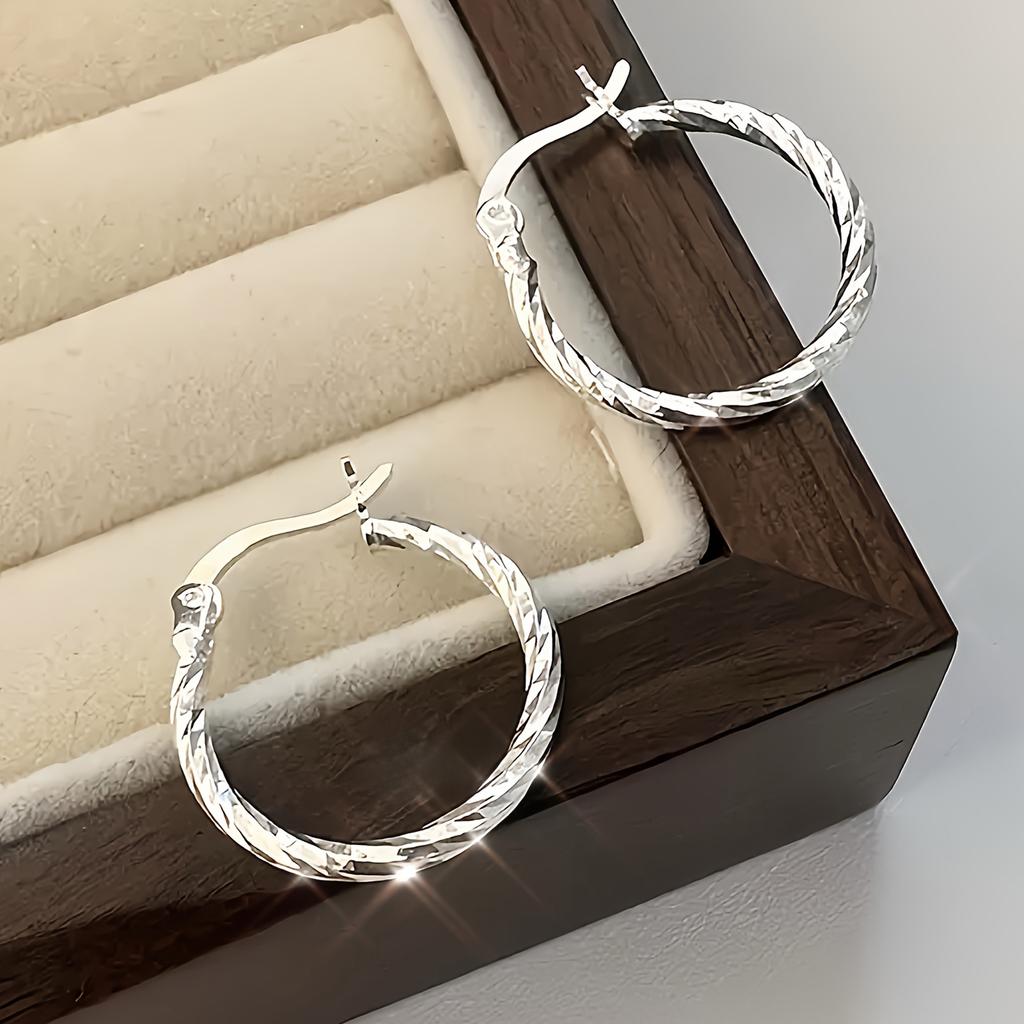 High-quality Stainless Steel Hypoallergenic Hoop Earrings, Comfortable and Versatile, Simple and Elegant, Fashionable Women's Earrings