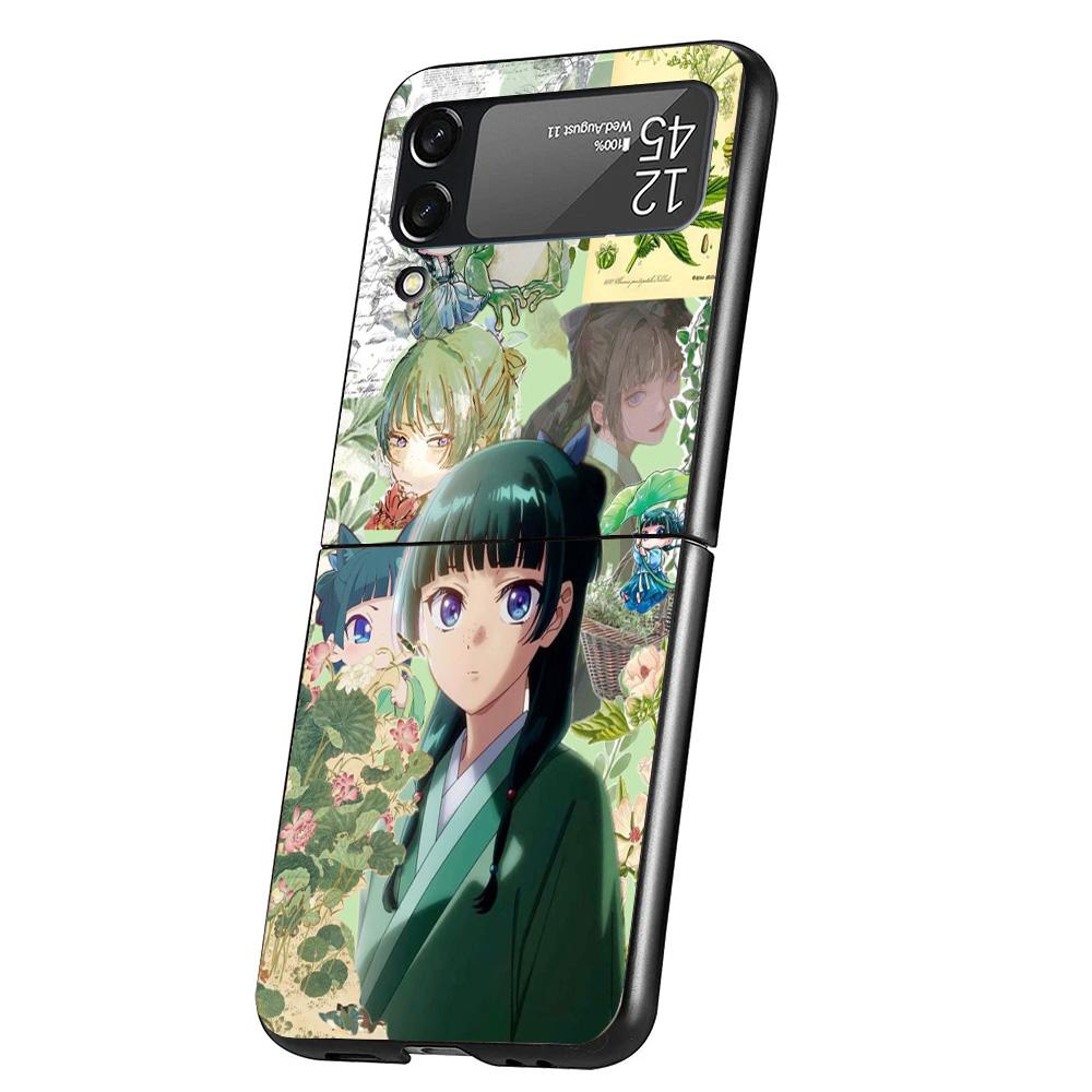 A-Apothecary D-Diaries Anime Cover Phone Case For Samsung Galaxy Z Flip 7 6 5 4 3 5G Flip7 Flip6 Flip5 Flip4 Flip3 Black Fundas