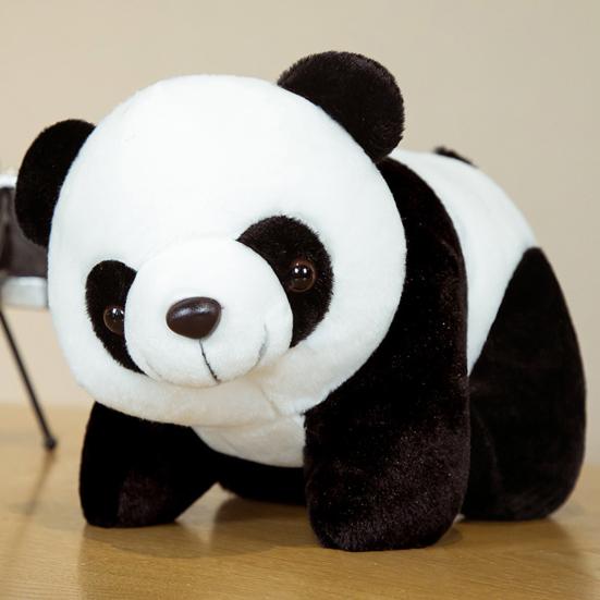 Realistic Panda Baby Doll Huggable Lifelike Plush Toy Stress Relief Security-enhancing Calming Effect Panda Toy