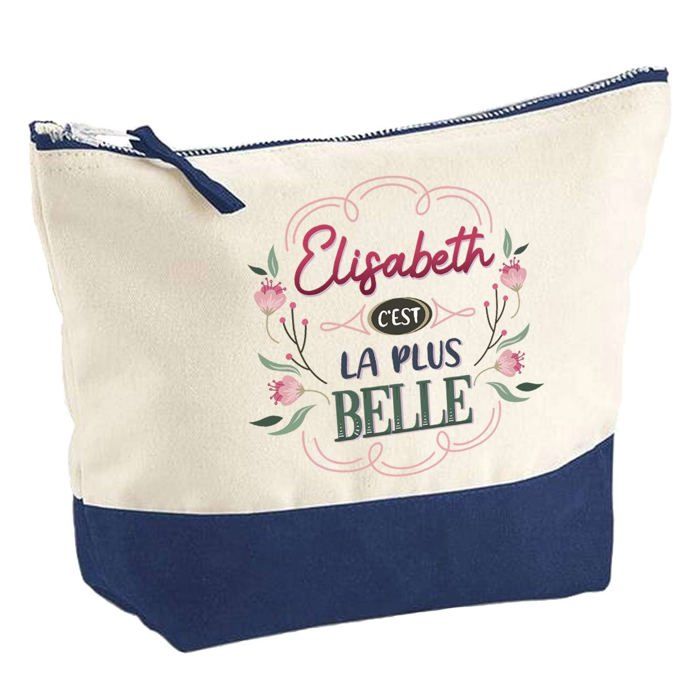 Trousse de maquillage - PLANETEE - Elisabeth la plus belle - Grand format - Coton - Impression HD - Fabriquée en France