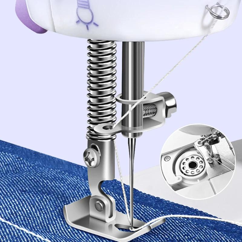 1pcs electric sewing machine Mini portable home beginners ladies dedicated nightlight footpedal straight hand table two thread k