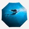 Mermaid, Ocean Themed Automatic Opening and Closing Umbrella, Brightly Colored 8-rib Portable Umbrella, Suitable for Men and Women, A Perfect Gift for