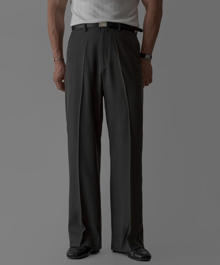 Baulopeulodeogteu Summer Semi-Flare Slacks [Charcoal]