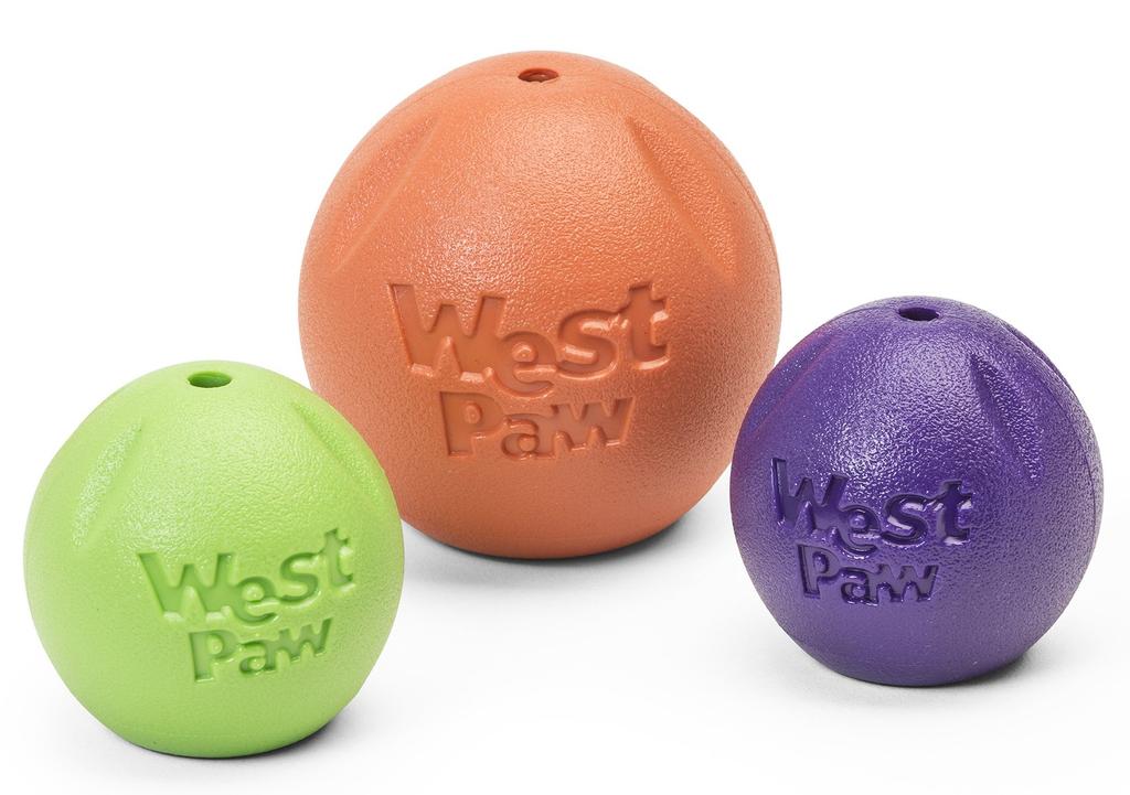 West Paw Zogoflex Echo Randa Hundespielzeug, Hundeball, Orange, Groß