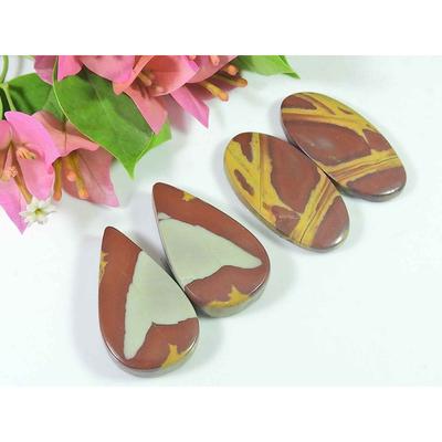 28-29MM Noreena Jaspis Match Paar 2Stk Mix Form Cabochon loser Edelstein Los SK-3020