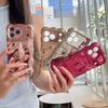 Luxury Curved Waves 3D Bubble Plating Phone Case For iPhone 17 Air 16 15 Plus 14 13 12 Pro Max 11 Shockproof Soft Glossy Cover