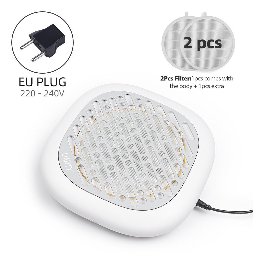 130W Super Suction Brushless Nail Dust Extractor Powerful Nail Dust Collector Nail Art Manicure Fan Vacuum Cleaner With 2 Filter