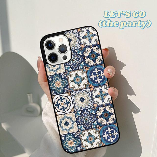 Autumu Moroccan Tiles Pattern soft Phone Case Cover for iPhone 17 Air 16 16e 15 12 11 13 14 Pro Max Apple Plus Coque