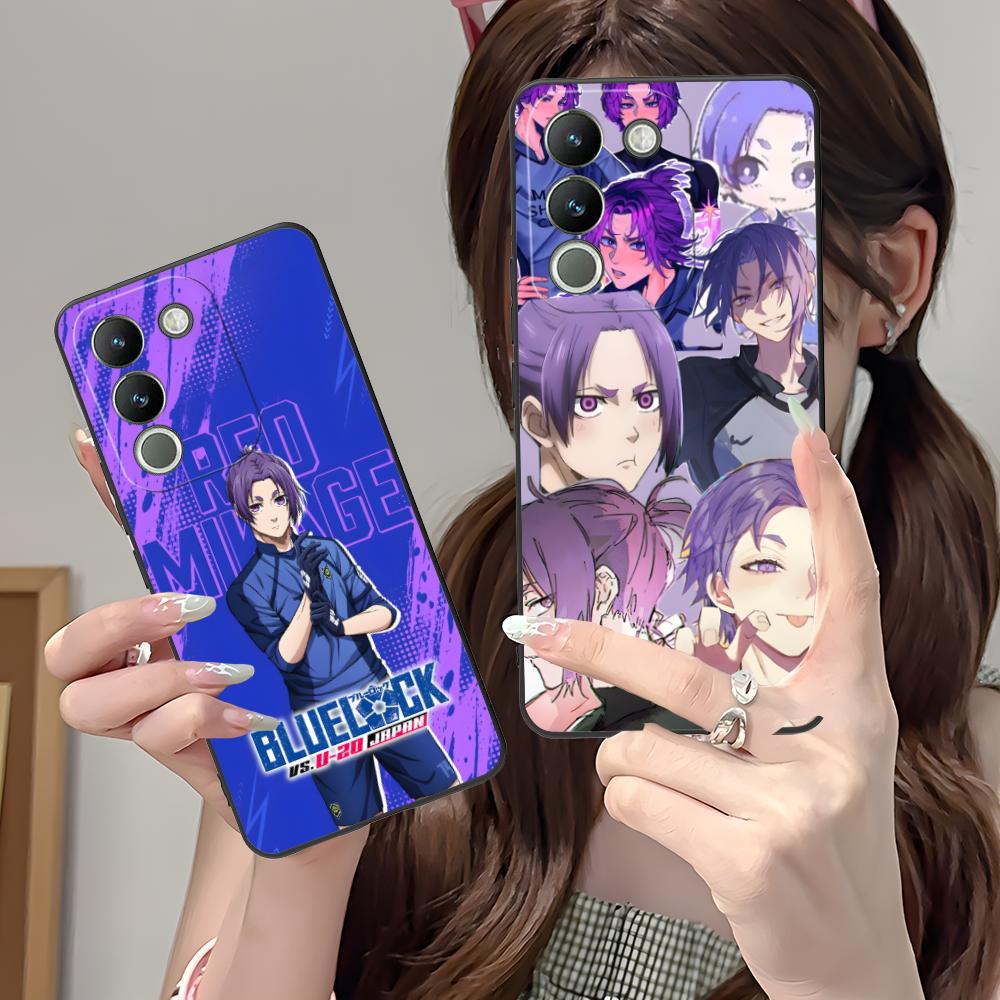 Blue Lock Reo Mikage Matte TPU Mobile Phone Case for VIVO V60 V50 V40 V30 V29 V27 V25 V23 Pro Lite 5G Colorful Printing Cover