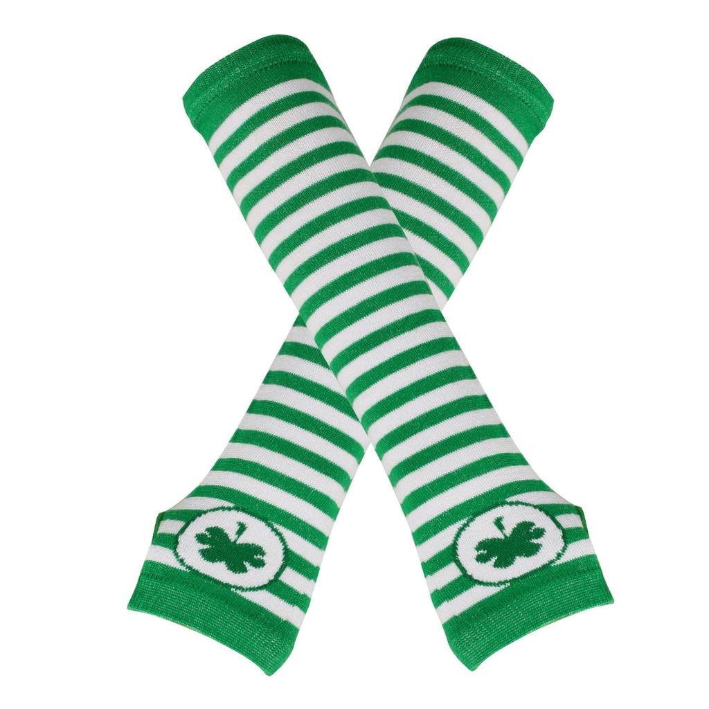 Women Winter Long Fingerless Gloves Knitted Arm Warmer Thumbhole  Gloves