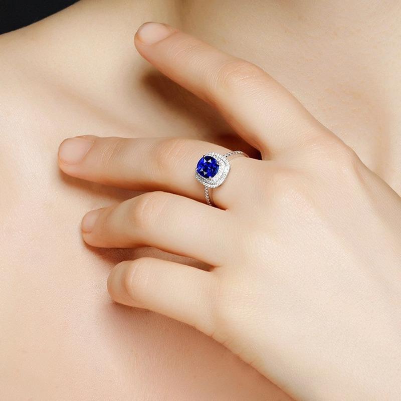Sace Gems Classic Copper Alloy Zircon Ring Ladies Jewelry Wedding Promise Party Gift Open
