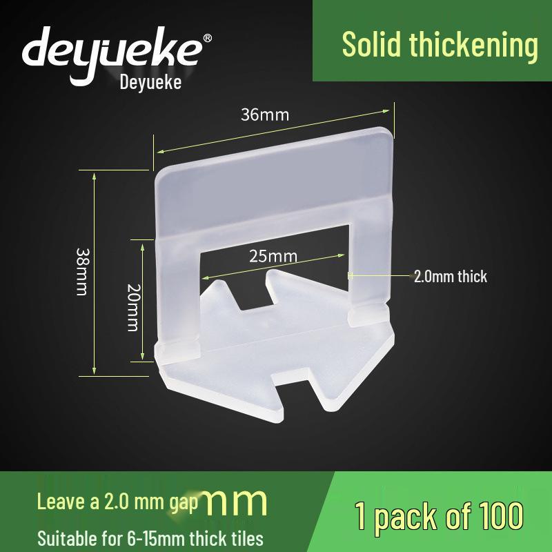 Tile Leveling Tool for Wall and Floor Installation: Base Insert, Wedge, and Clip