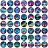 50 Cartoon Aurora Art Graffiti Stickers Decorative Guitar Notebook Suitcase DIY Waterproof