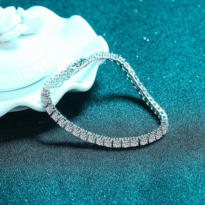 100% S925 Silver 2-6mm Real Moissanite Tennis Bracelet for Women Wedding Jewelry Christmas Exquisite Gift