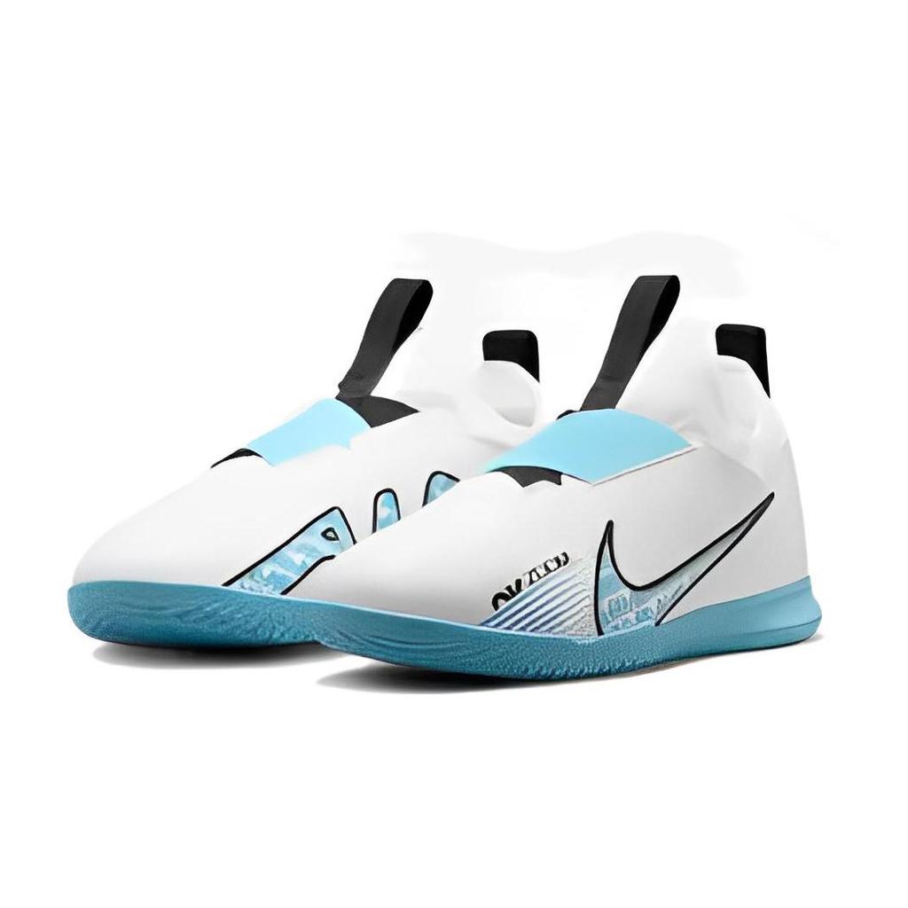 Nike Zoom Mercurial Vapor 15 Academy IC GS Blast Pack Kids Sneakers White Pink-Blast Baltic-Blue DJ5619-146