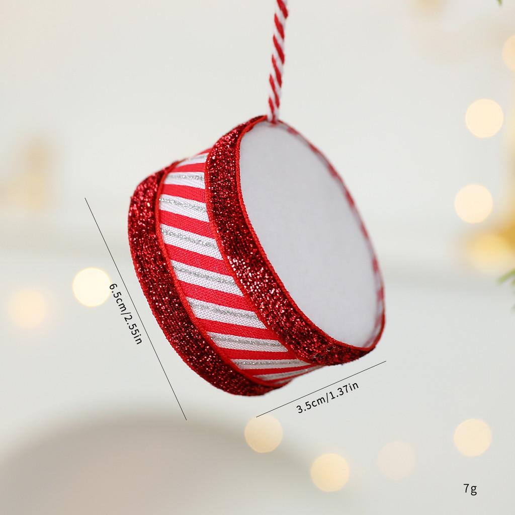 Weihnachtstrommel Anhänger Weihnachtsbaum Dekoration Mit Stoffmaterial Für Saisonale Feste