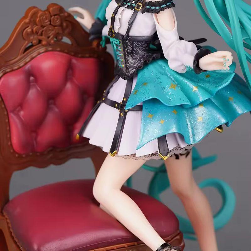 Hatsune Miku Chair PVC Figure World Plan Colorful Stage Beautiful Girl Garage Kit Ornaments Figure Anime Statue Collectable Toys