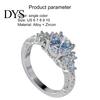 Gemstone Luxury Cubic Zirconia Inlaid Women Engagement Bride Wedding Party Ring Jewelry Gift