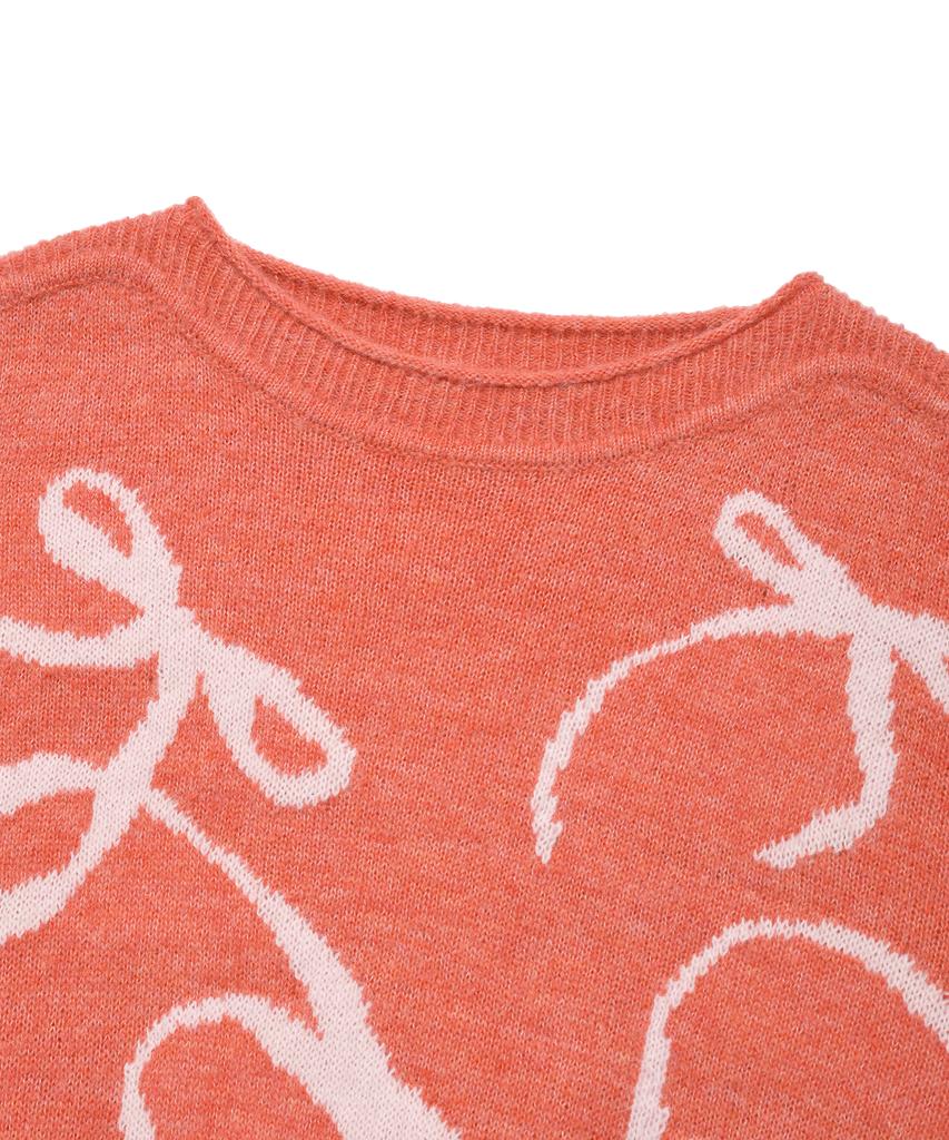 FALLETT Flowing Ribbon Knit Pink
