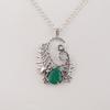 Green Onyx Gemstone 925 Sterling Silver Jewelry Pretty Pendant 1.8" Anniversary Gift For Wife CP-42-22