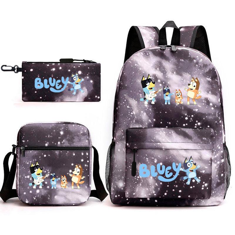 New Product, Bruwangwang Student Schoolbag, Fashionable and Popular, Backpack, Shoulder Bag, Pencil Bag, Three-piece Set.