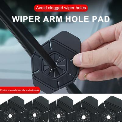 2 pezzi cuscinetto per foro del braccio del tergicristallo per auto silicone universale per camion SUV parabrezza per auto foro del braccio del tergicristallo protezione antipolvere accessori esterni per auto