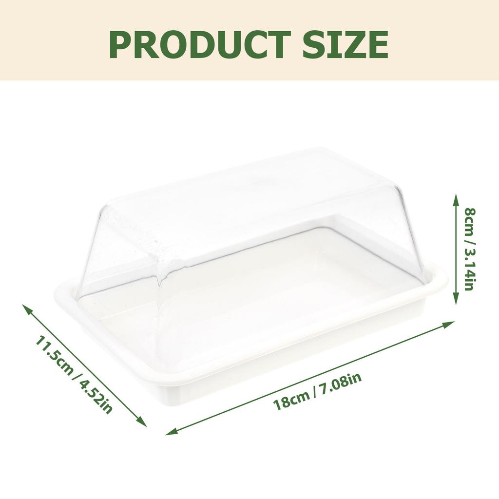 Butter Storage Box Sealed Plastic Butter Crisper Container with Cover Airtight Kitchen Gadget