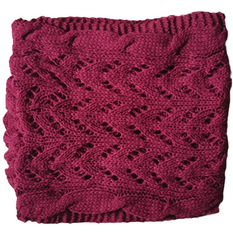 Women's Warm Wool Knitted Scarf - Solid Color Shawl for Autumn/Winter