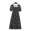 Summer Floral French-Design Dress - High-End, Short-Sleeved, Medium-Length for Women
