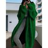 Mid-Length Lazy Style Casual Knit Cardigan Women Spring Autumn Winter Loose Versatile Long Sleeve Sweater Coat