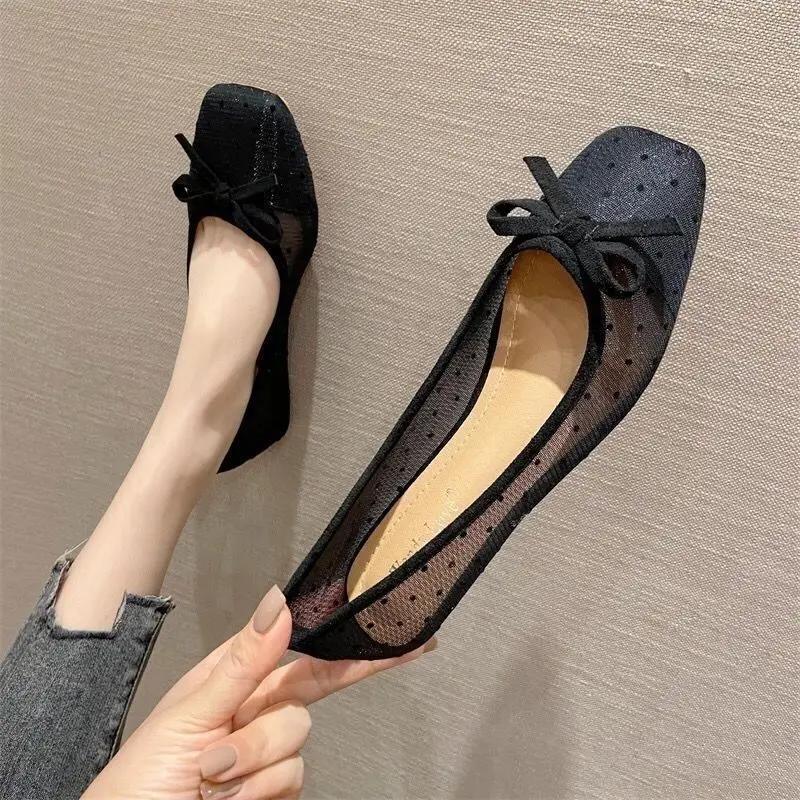Fashion Korean Style Young Office Slip-on Ladies Footwear Popular Luxury Brand Chic and Elegant High Quality Fashion Women's Flat Shoes