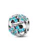 Copper Metal December Birthday Zircon Pendant Bead Component Charm Bead Component Ball Ideal Designed For Bracelets Do It Yourself Designed For
