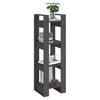 Bookshelf Room Divider Grey 41 x 35 x 125 cm Solid Pine Wood