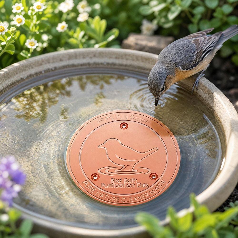 10cm Bird Bath Disk Round Cleaning Plate Bird Bath Water Fountain  for Garden Patio Lawn Fountain